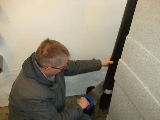 Koi Filters pipes from the bottom drain